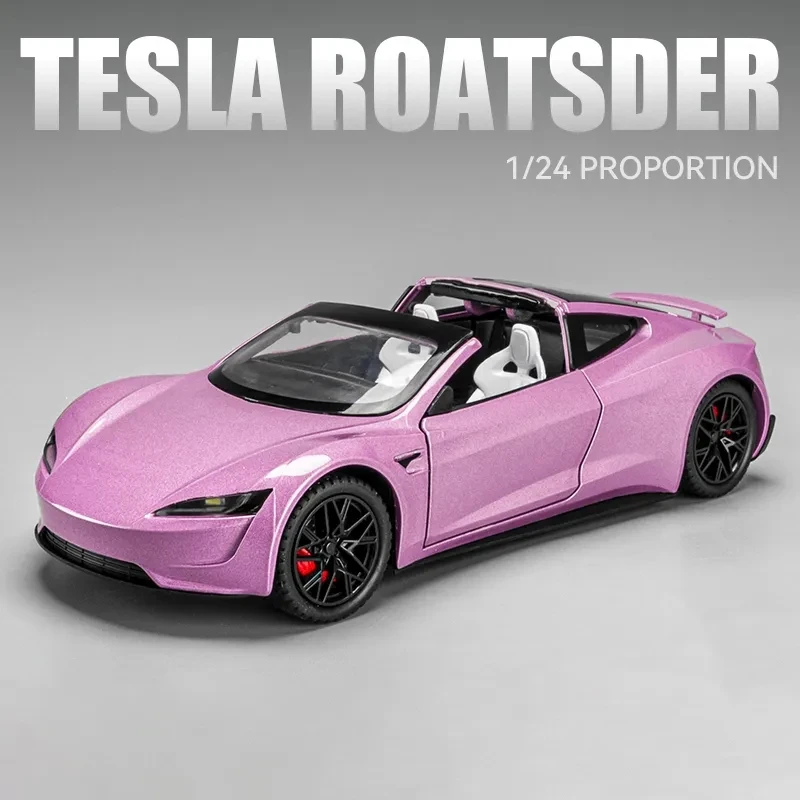 1:24 Tesla Roadster Model Y Model 3 Alloy Toy Car Model Wheel