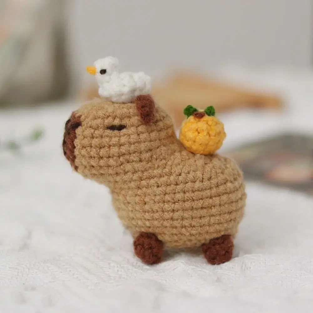 Cute Beginner Crochet Stuffed Animal Kit Handmade Crochet Hooks Capybara DIY Kit DIY Set Guinea Pig Yarn Set 1PC crochet kit crochet hooks