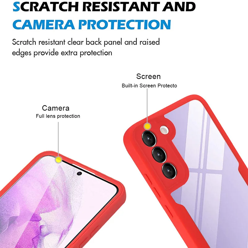 Luxury 360 Full Body Protection Shockproof Soft Silicone Phone Case