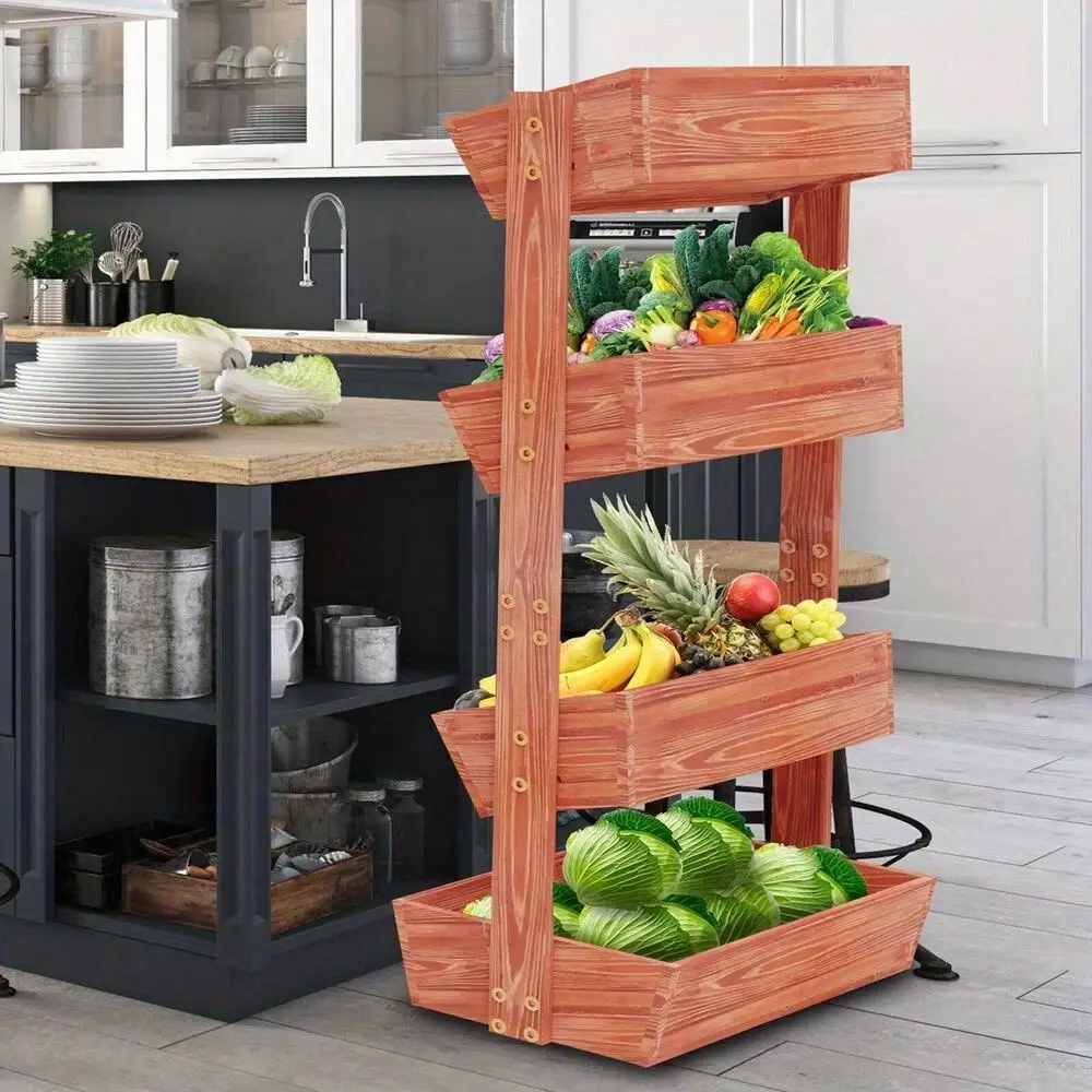 Tiered Solid Standing Raised Garden Bed Extre Large Planter Box In/Outdoor 3