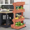 Tiered Solid Standing Raised Garden Bed Extre Large Planter Box In/Outdoor 3