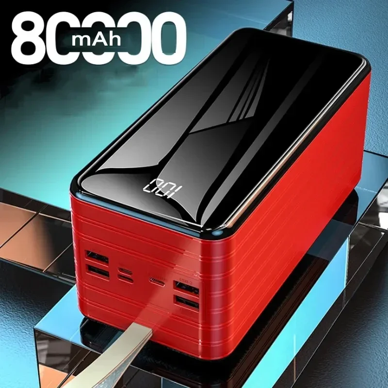 

New high-performance and ultra durable power bank, portable power bank, mobile external battery charger, power bank 80000 mAh