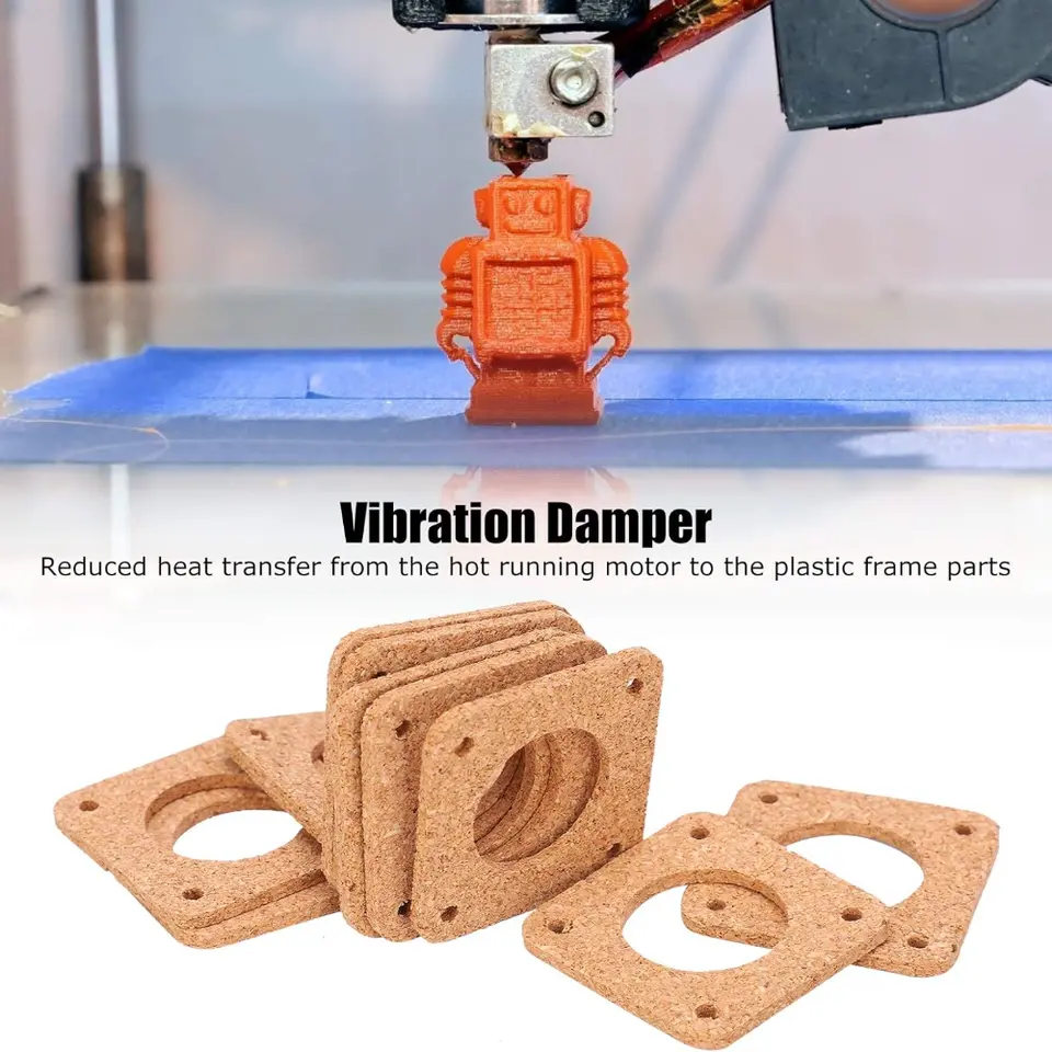 10Pcs 42 Stepper Motor Cork board Motor Vibration Damper 3 D Printer Gasket Damping Pads Suitable For Nema 17 Hole Spacing image 3