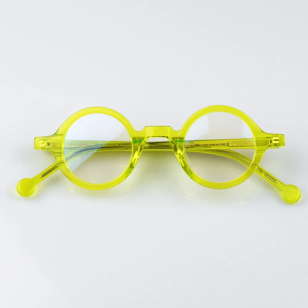 Montature Per Occhiali Vintage Rotonde Piccole Da 36 Mm Fatte A Mano I - Foto 12