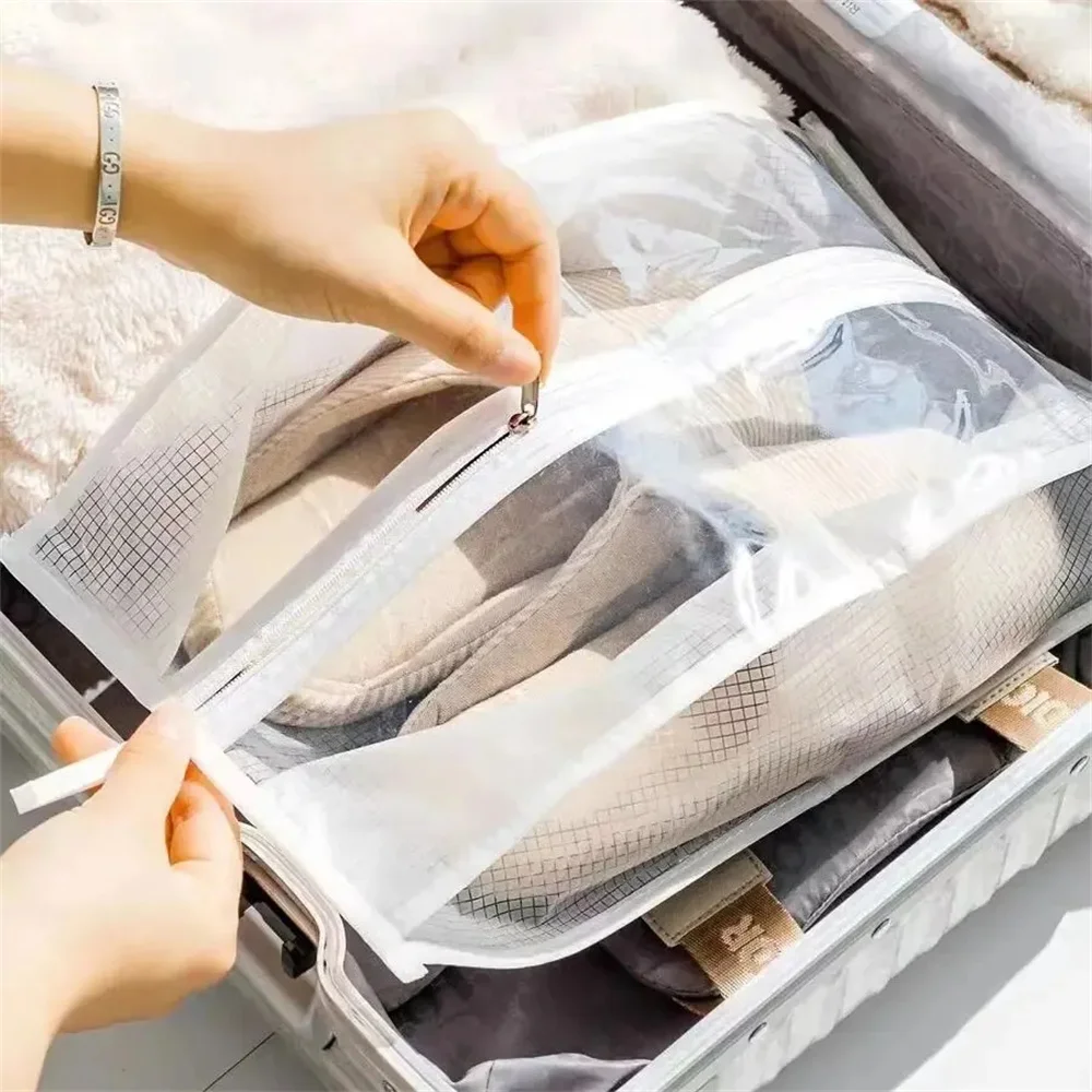 Shoes Storage Bags Travel Portable Sturdy Zipper Pouch Case Waterproof Pocket Shoes Organizer Clothing Tranparent Hanging 3PCS shoe organizer