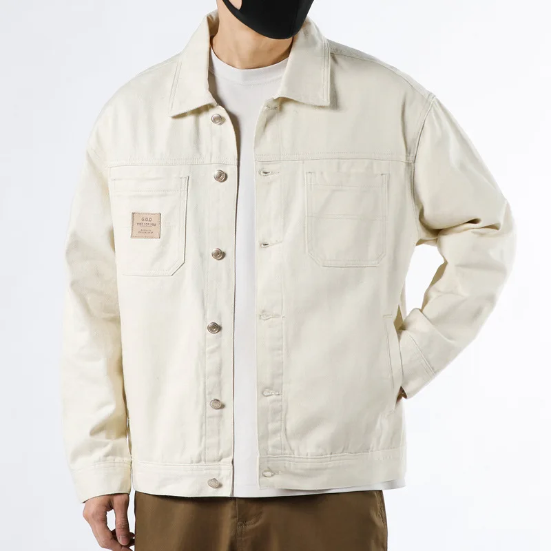 Spring New Men's Denim Jacket Handsome Casual Cotton Work Jacket