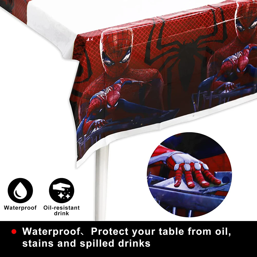 Tablecloth Decorations Spiderman Birthday Party Supplies Spiderman Theme Disposable Plastic Table Cover Baby Shower Kids Gifts
