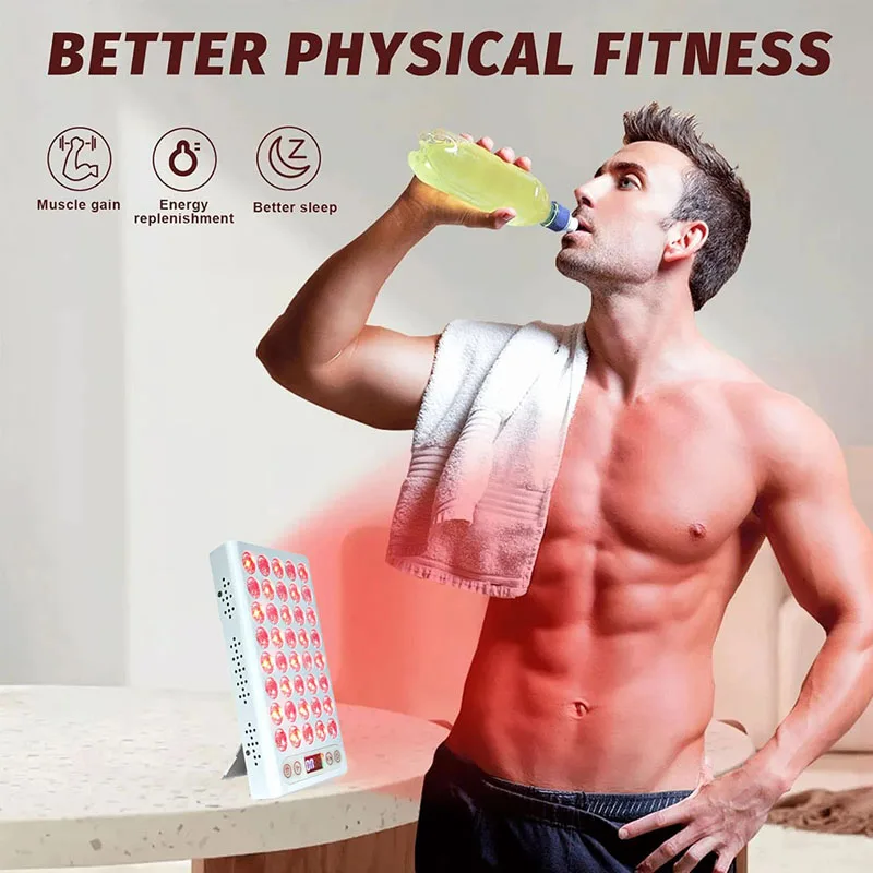 NEW 40 LEDs Red＆Infrared Light Therapy Lamp 850nm 660nm Panel Lamps Back Burn Fat Wrap Slimming Machine Waist Heat Pad Full Body