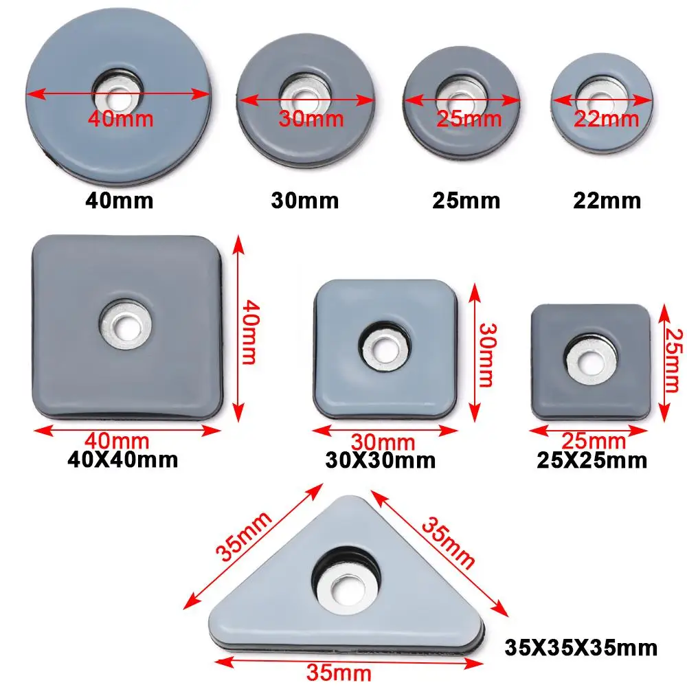 Furniture Leg Slider Pads Wear Resisting Soft Chair Fittings