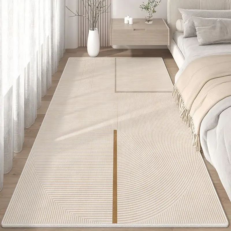 

Japanese Style Living Room Crystal Velvet Carpet Cream Style Bedroom Bedside Blanket Household Anti Slip Coffee Table Blanket