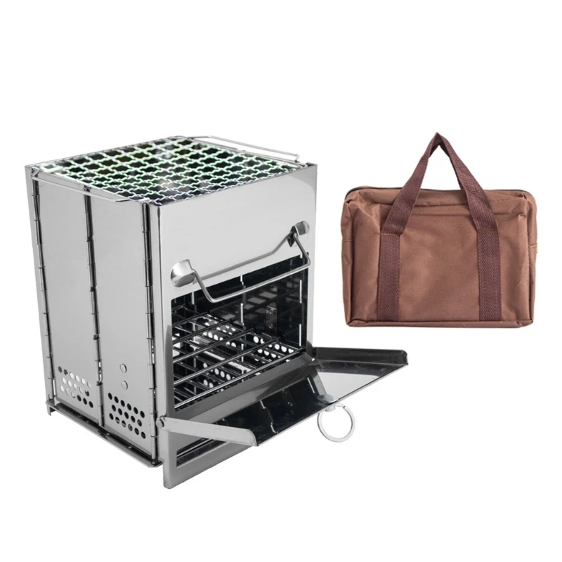 

Detachable Stainless Camping Wood Fire Stove Portable Wind-proof Picnics Stove