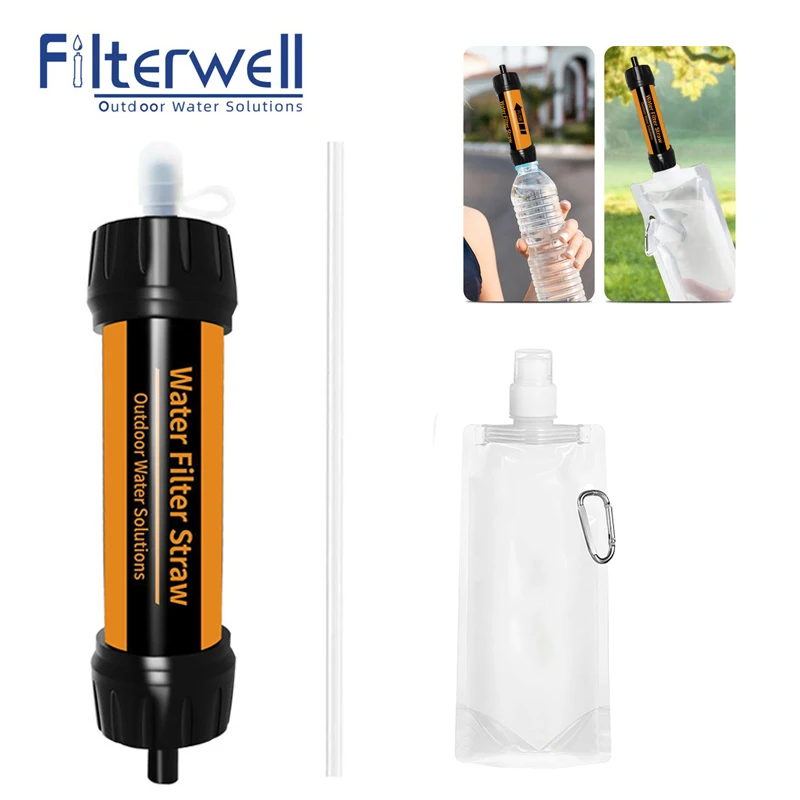 Filterwell Camping Water Treatment Filter Water Outdoor Survival Products Hiking Equipment Drinking Protection Emergency Kit water filter