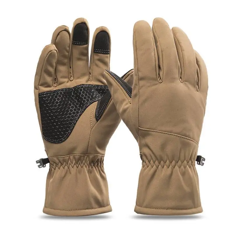 Men Women 2023 Winter Camouflage Fleece Thickened Ski Gloves Warm Non-slip Windproof And Waterproof Touch Screen Hiking Glove 2