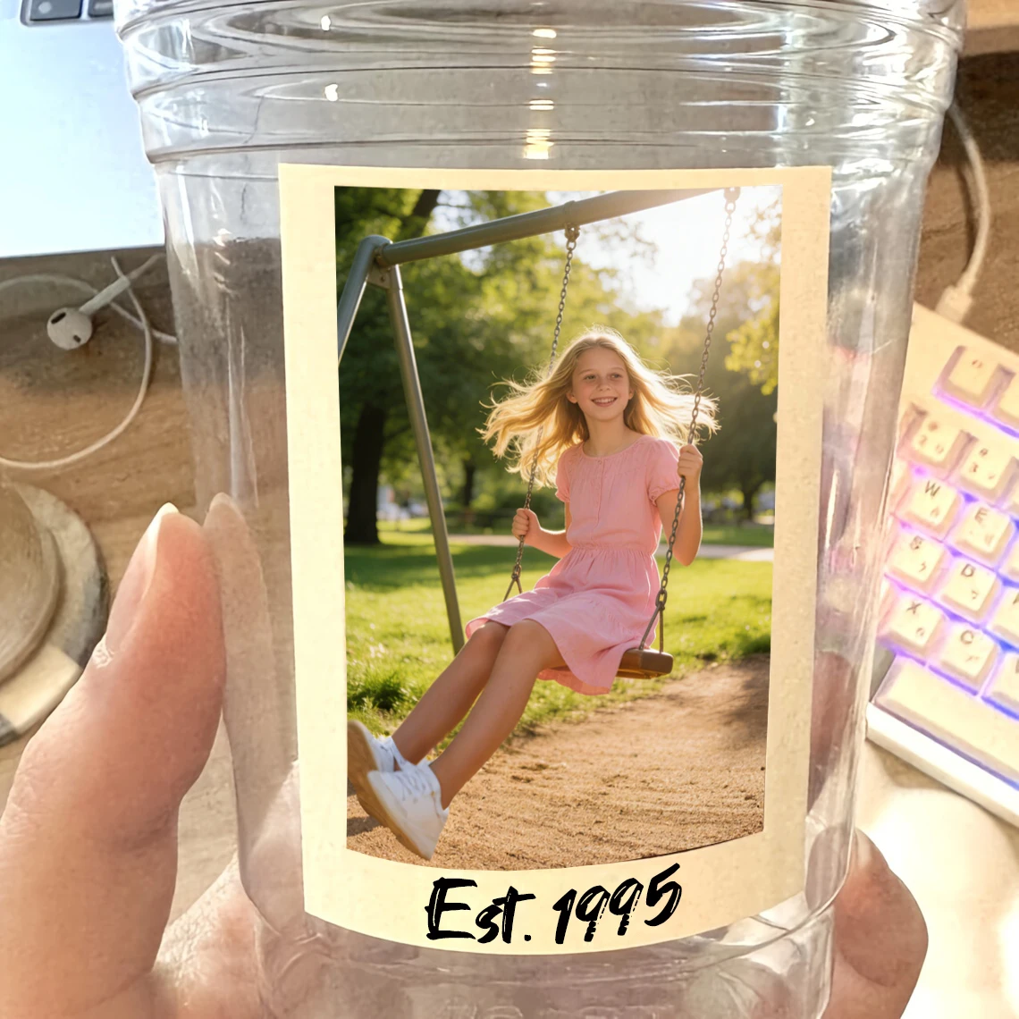 Personalized Custom Photo Cup Stickers - Unique Birthday Gift and Party Supply Sealing Labels
