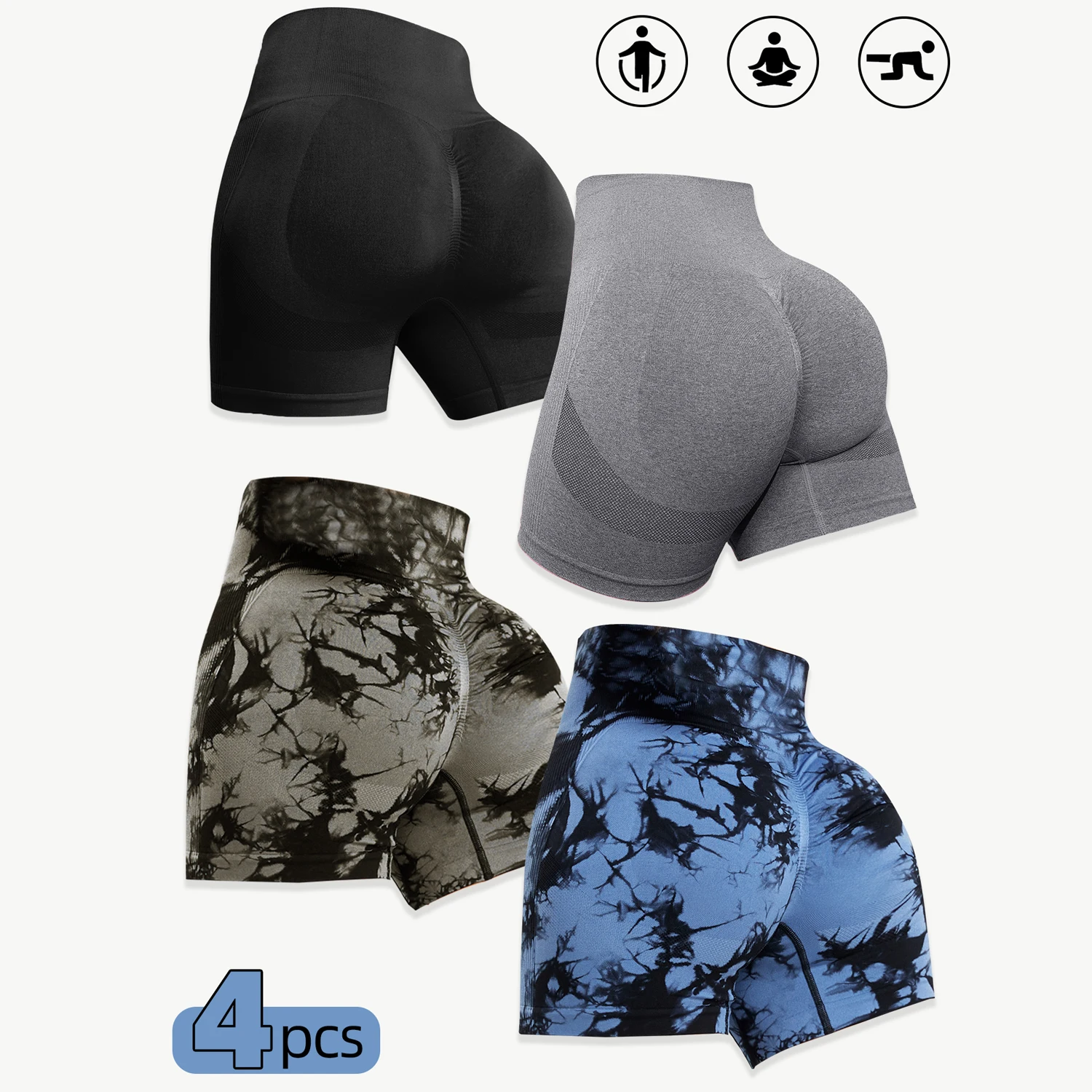 1/3/4pcs Women’s Seamless Cycling Short Leggings-High-Waist Stretchy&Quick Drying Nylon For Yoga Gym & Outdoor Shorts Best Sellers In Women's Clothing 1/3/4pcs Women’s Seamless Cycling Short Leggings-High-Waist Stretchy&Quick Drying Nylon For Yoga Gym & Outdoor Shorts Best Sellers In Women's Clothing