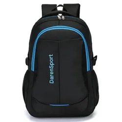 Oxford Shoulder Backpack - Fashionable Lightweight Waterproof Travel Laptop Rucksack with Large Capacity and Wear - Resistant Design - S(42x26x13cm) (Blue)