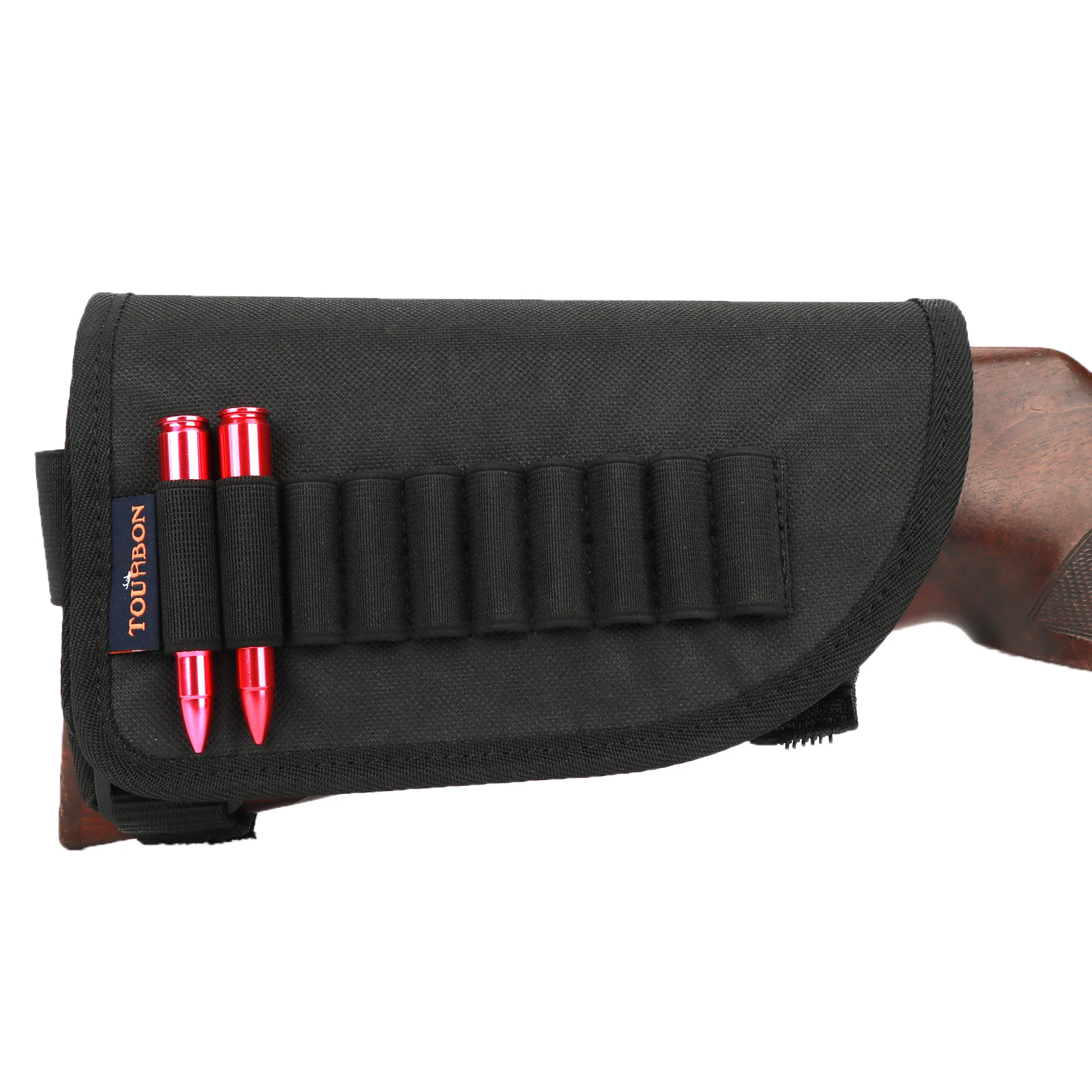 Tourbon-fusil de chasse, boutstock, repose-joue, releveur, cuir véritable, avec cartouches de munitions, porte-armes, accessoires  18