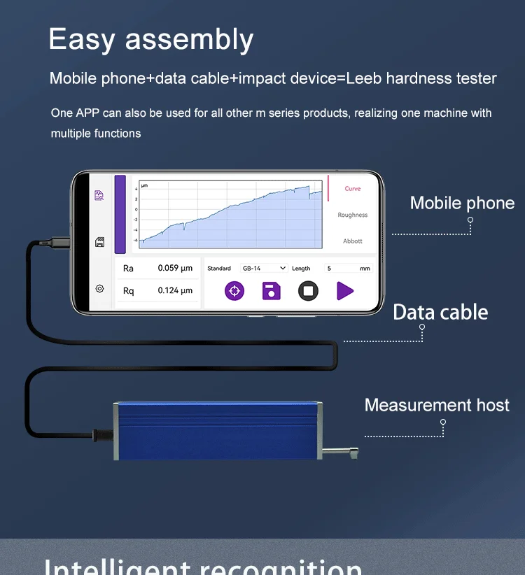 Surface Roughness Tester New Type Intelligent Roughness Detector Support for PDF