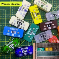 1pc/3pcs/5pcs Wounos Counter 41*20*9mm Tabletop Game Board Game Wound Tracker 00-99 Life Tracker Military Scene Random Color 2
