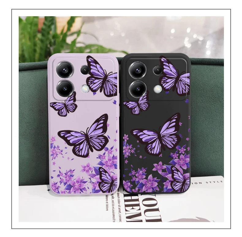 Verträumte Schmetterling Telefon Fall Für Xiaomi Poco F8 F7 X7 X6 F6 M6 M5 M5S F5 X5 F4 X4 M4 X3 Ultra Pro GT Silikon Abdeckung – Detail 6