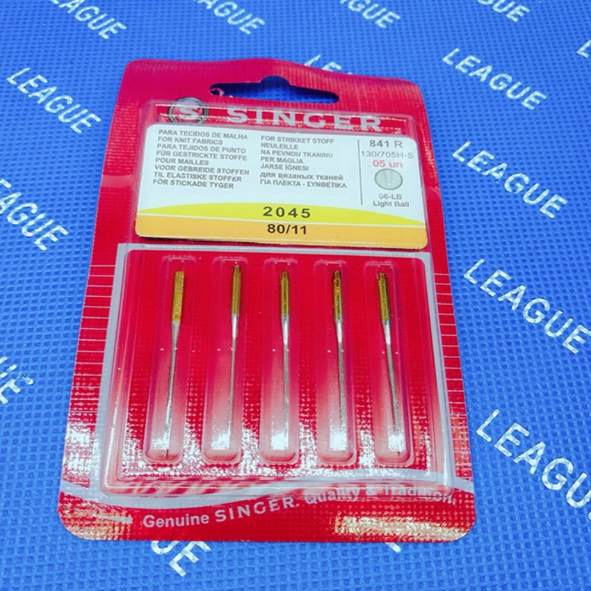 Singer Premium Ball Point Sewing Machine Needles 2045 Sizes 80/11,100