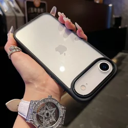 Shockproof Transparent Acrylic Phone Case - Crystal Clear Armor Hybrid with Bumper Protection - iPhone 18 Pro Max (Black)