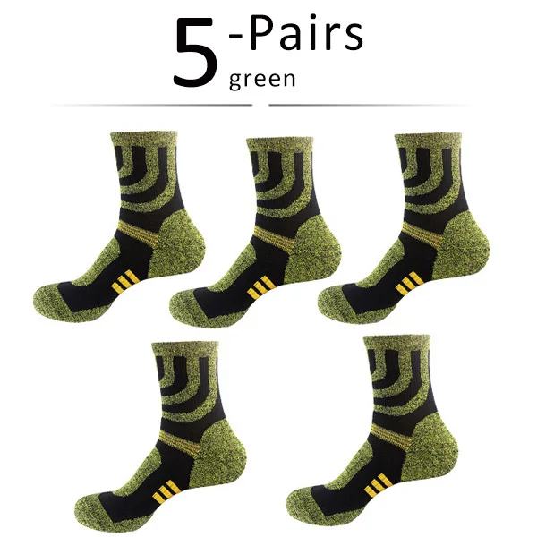5 Pairs Colorful Compression Sport Socks with Coolmax Technology