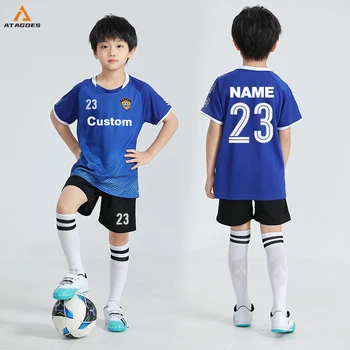 Children Football Jerseys Shorts Boys Girls Soccer Clothes Set Short Sleeve Football Uniforms Kids Soccer Tracksuit Jersey 7712 1