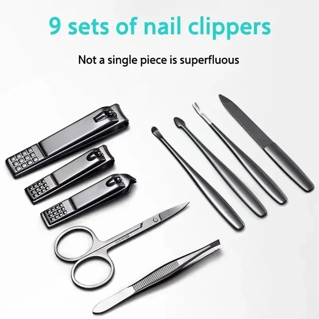 9/40 Pezzi in 1 Set manicure Set di strumenti per pedicure Kit per toelettatura unghie per donna Uomo, Kit per manicure per unghie Kit per la cura delle mani dei piedi Nai 4