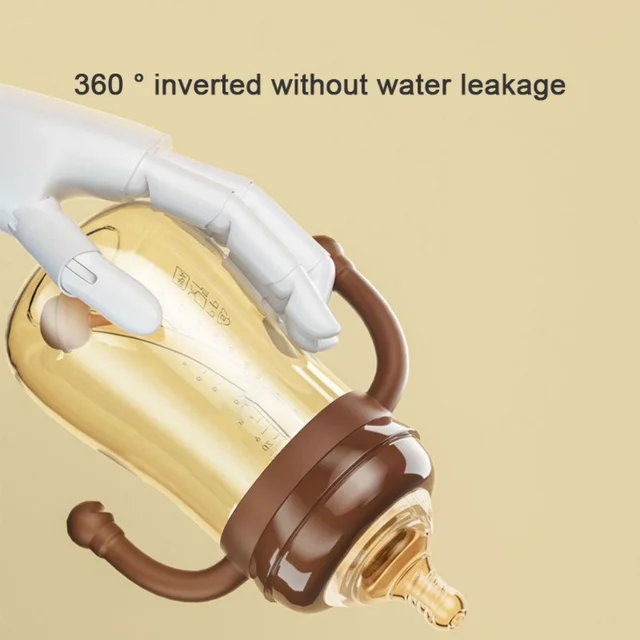 아기의 안전하고 편안한 식사 시간을 위한 아기용 실리콘 젖병