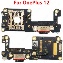 SIM Reader and USB Charging Dock Port Flex Cable with PCB Base Charger Connector (OnePlus 12)
