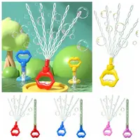 Easy Use 40 Hole Bubble Stick Lip Soap Blowing Children's Bubble Wand Bubble Tool Handheld Big Bubble Wands Outdoor Activity 2