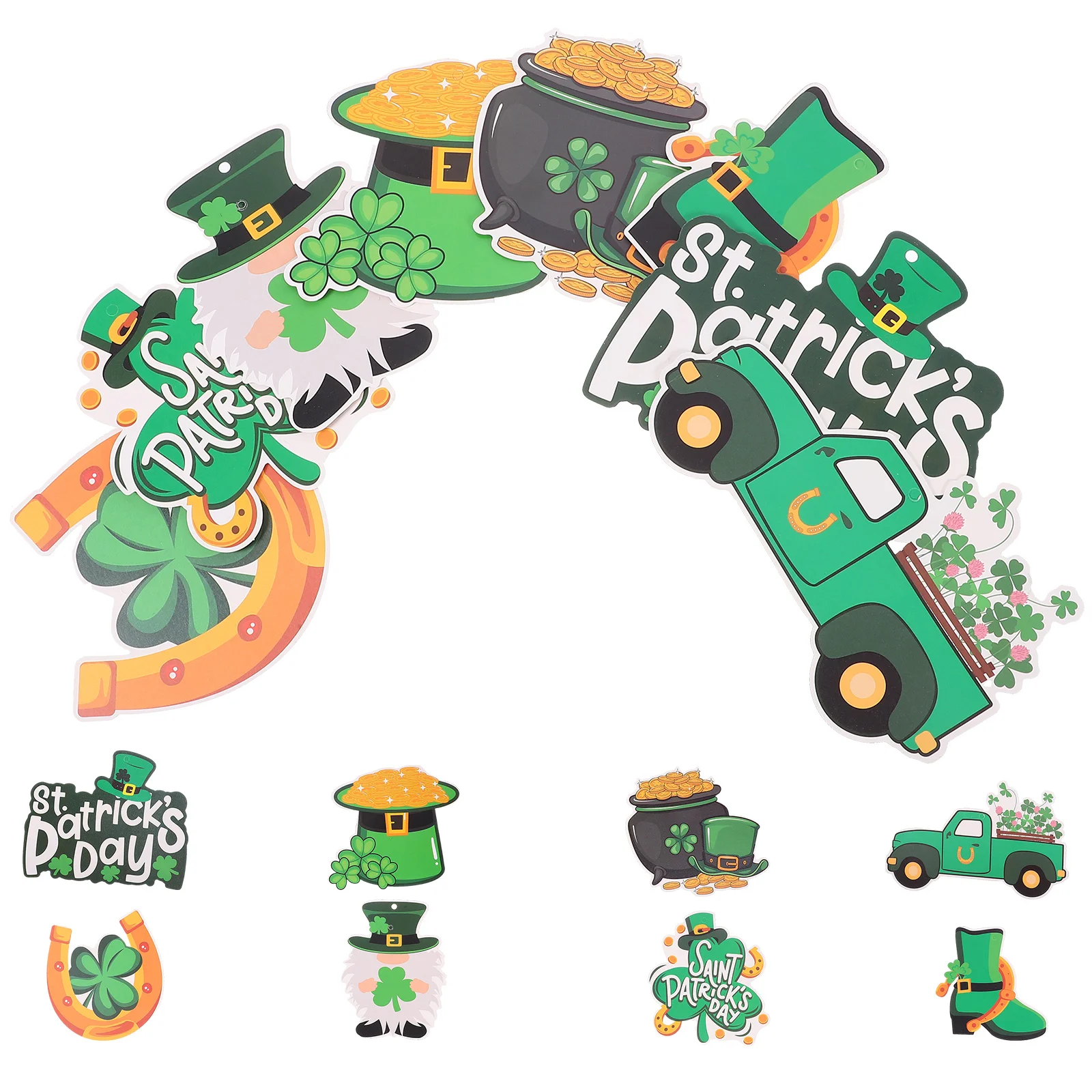 

24 Pcs Decorate Front Door St Patricks Day Decorations Paper St Patrick's Sign