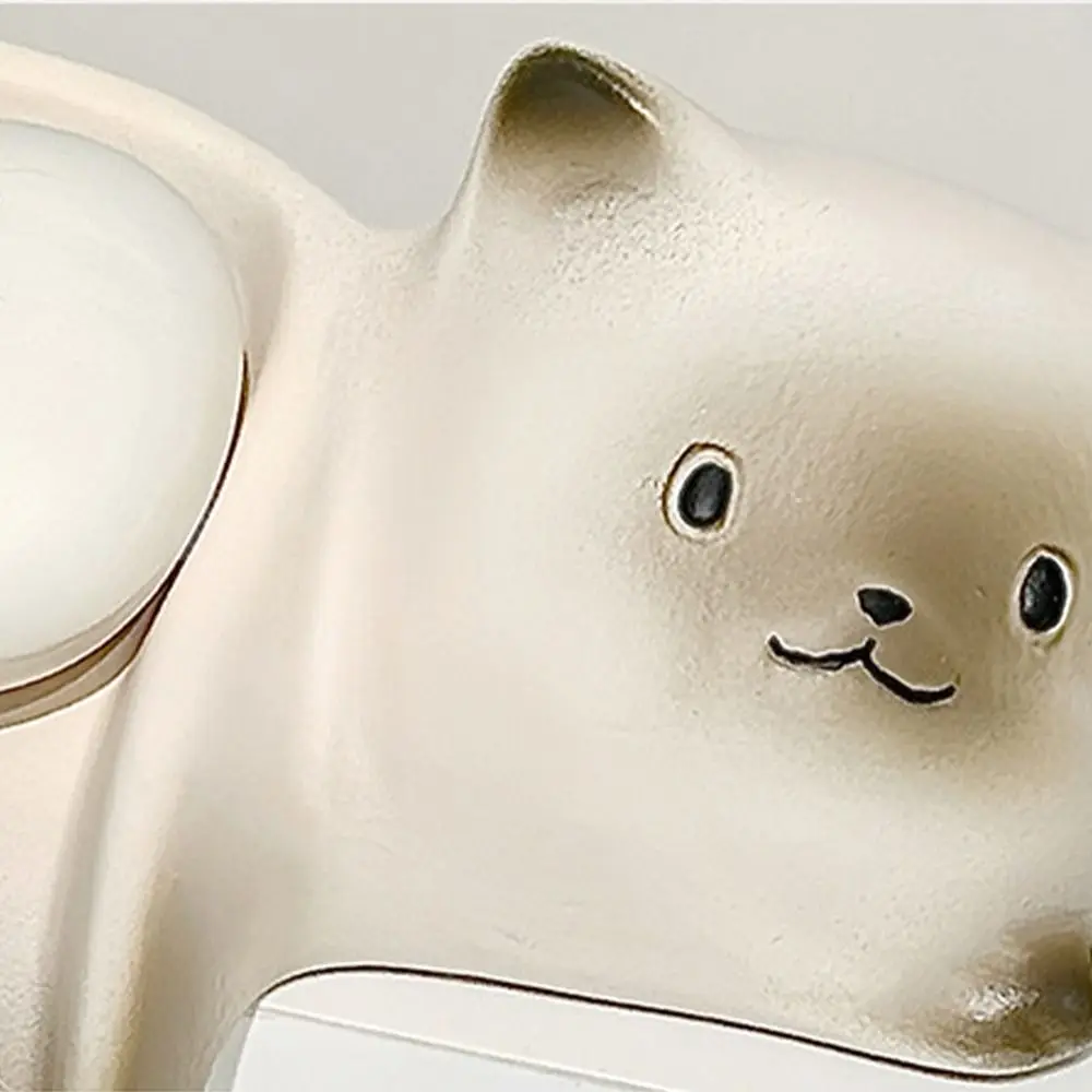 Desktop Ornament Cat Shape Soap Box Ceramic Creative Storage Rack Exquisite Multi-purpose Soap Holder Kitchen