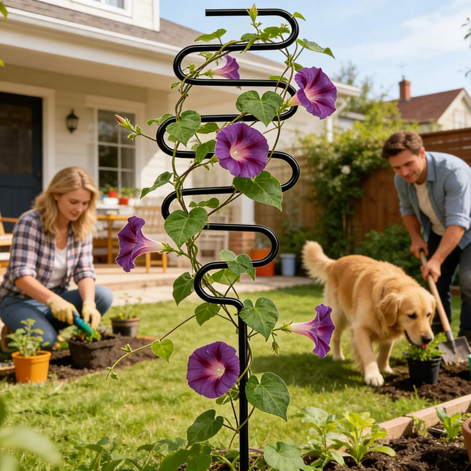 Durable Metal Garden Trellis for Indoor and Outdoor Plants