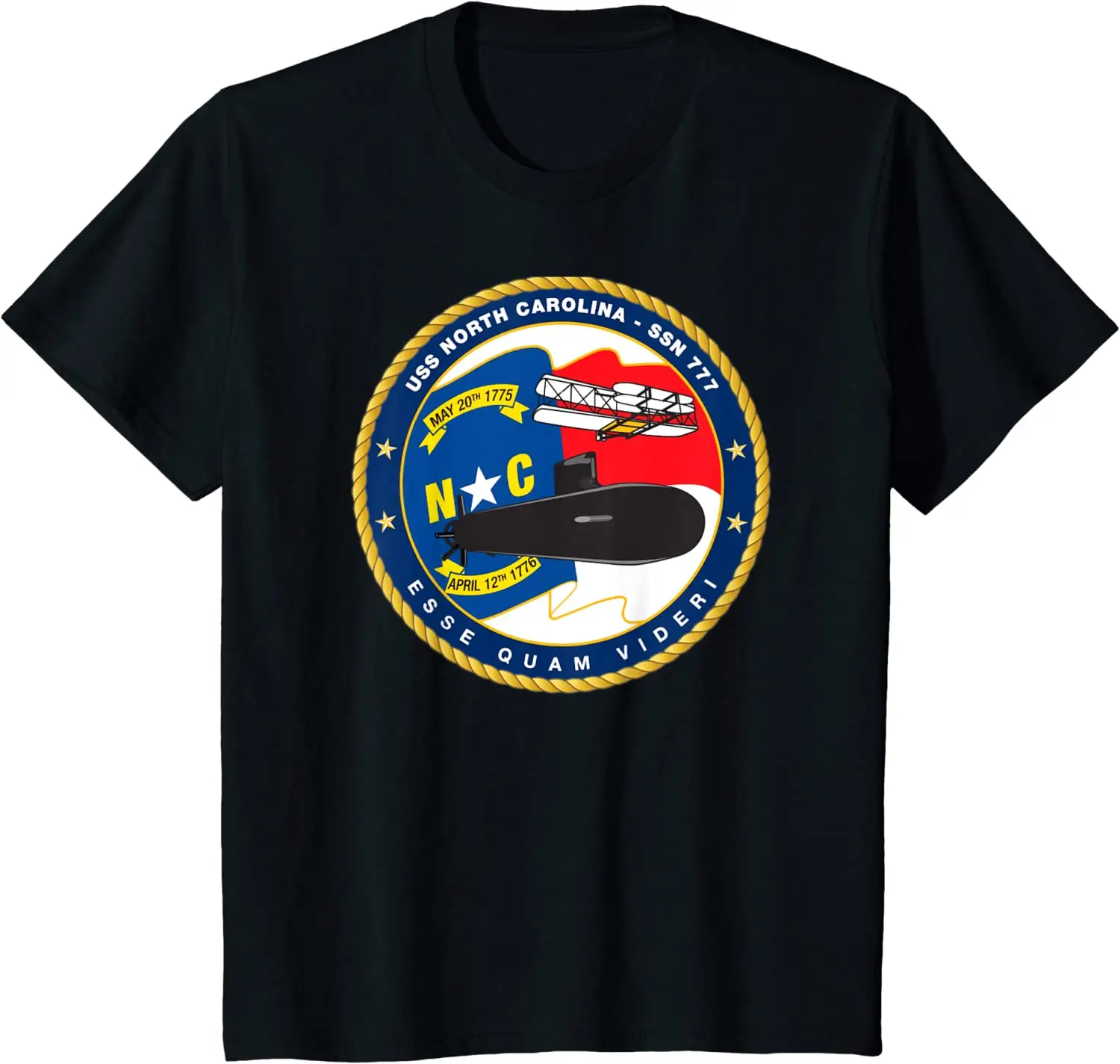 Sottomarino Veterano Ssn-777 Uss North Carolina T-Shirt U-Boat 100% Cotone O-Collo Manica Corta T-Shirt Casual Da Uomo Taglia S-3Xl
