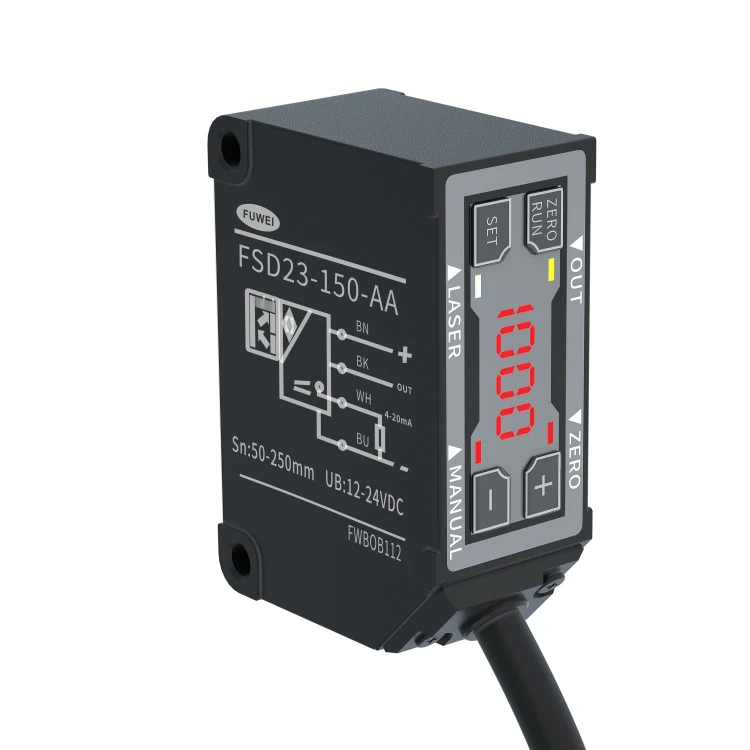 

FSD23-150-AA LED digital screen analog current 4-20mA high precision 0.01mm laser displacement sensor