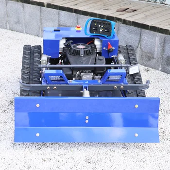 Piccolo tosaerba robot cingolato telecomandato personalizzato con larghezza di taglio di 550 mm e pala da neve per una efficiente taglio del prato