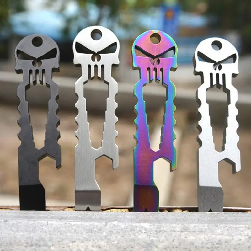 

Универсальный каркас из нержавеющей стали, портативный уличный инструмент, открывалка для бутылок, гаечный ключ, подъемник ногтей, товары для кемпинга