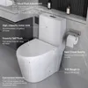 One Piece Toilet,  Elongated Dual Flush Toilet with 15.5"W Soft Closing Seat, 17" Comfort Height Seat,  Toilets for Bathroom 3