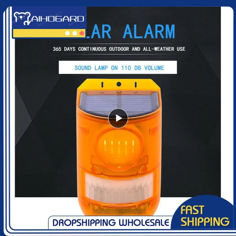 

Беспроводная система безопасности сада, 110 децибел, датчик движения, источник питания Ip65 365, 24 часа индуктивного звука, светодиодная лампочка