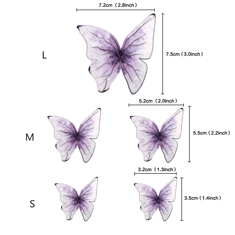 Elegant Butterfly Cake Toppers - Decorative Flags