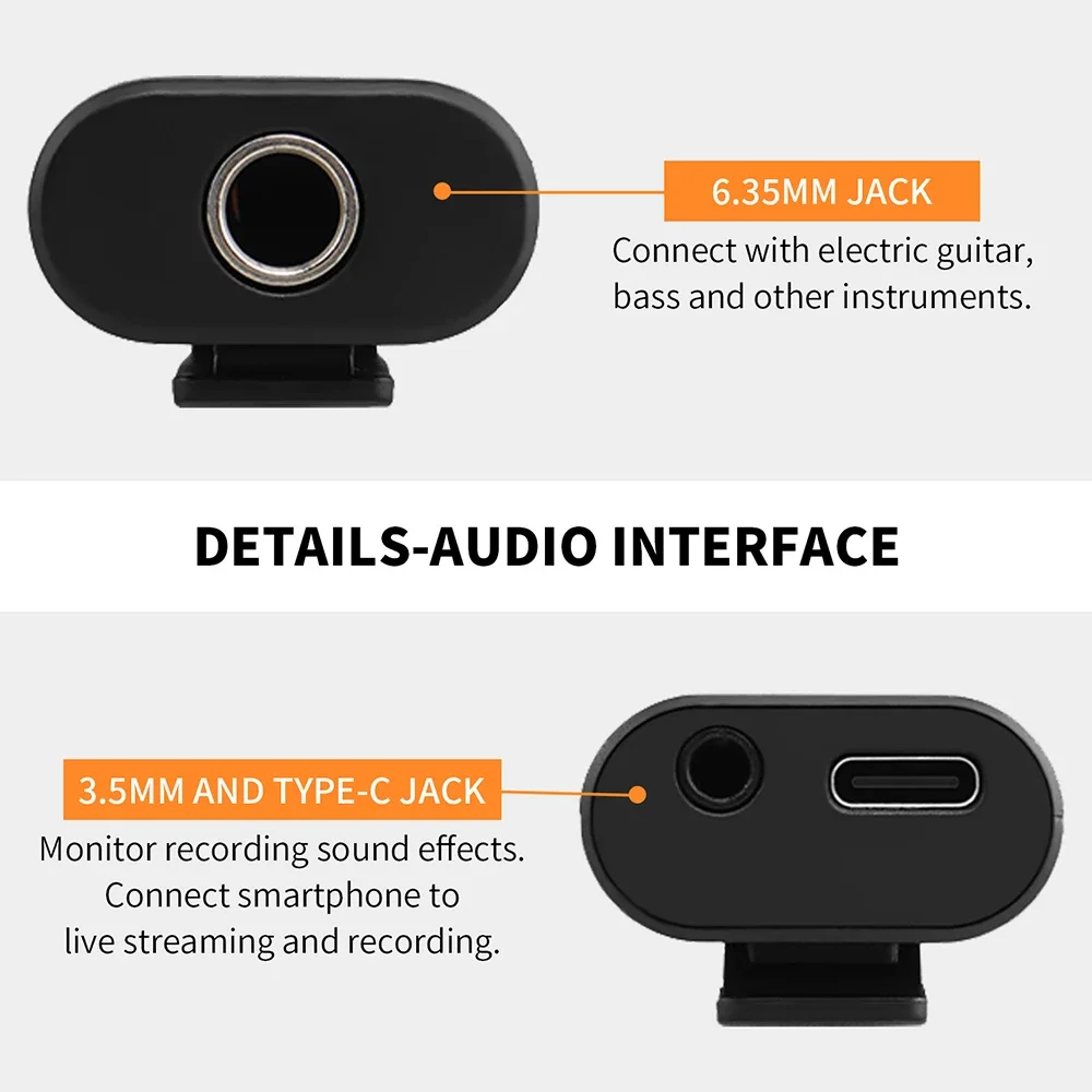 Portable Pocket USB Sound Card Guitar Headphone Recording Live Streaming Plug and Play Mini Audio Mixer