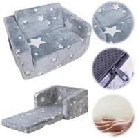 Comfy Toddler Chair Folding Out Glow in The Dark Extra Soft Open Couch Star Glow in The Dark Toddler Couch for Playroom Bedroom 1