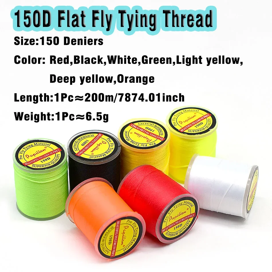 MNFT 2Spools Fliegenbinde-Multifilamentfaden 150D Polyester Fliegenbinde-Materialien – Detail 4