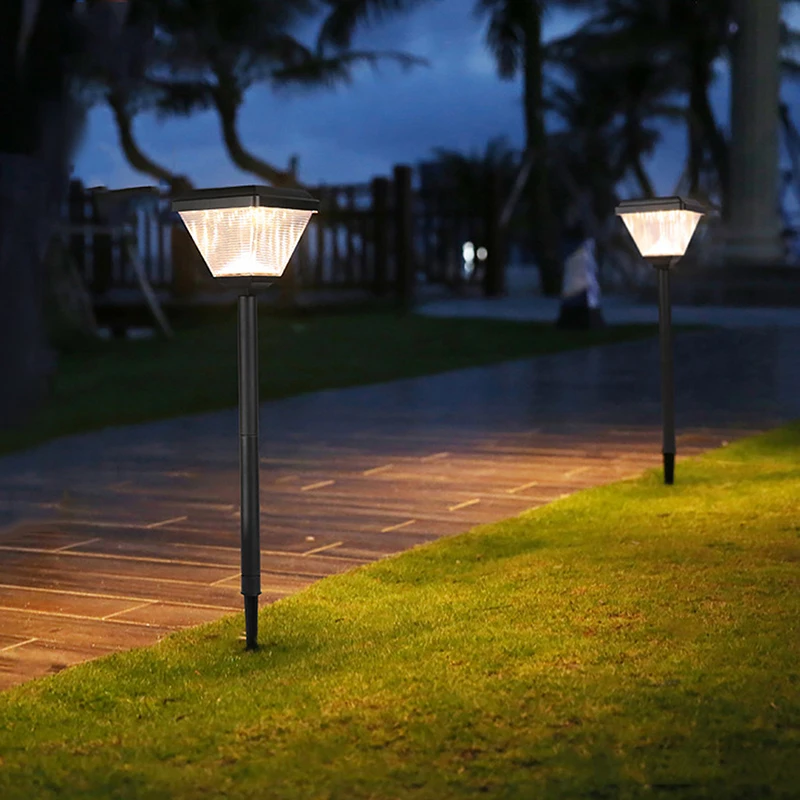 Modern Creative New Solar Street Light Square ABS Outdoor Waterproof Courtyard Light Super Bright Garden Grass Led Lawn Lamp 2