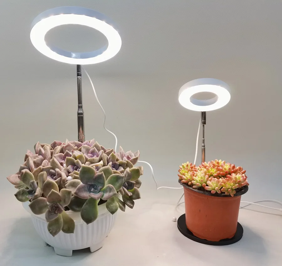 LED Retractable Plant Light Grow Light Angel Ring Succulent Light Full Spectrum Flower Timer Plant Fill Light For Indoor Plant
