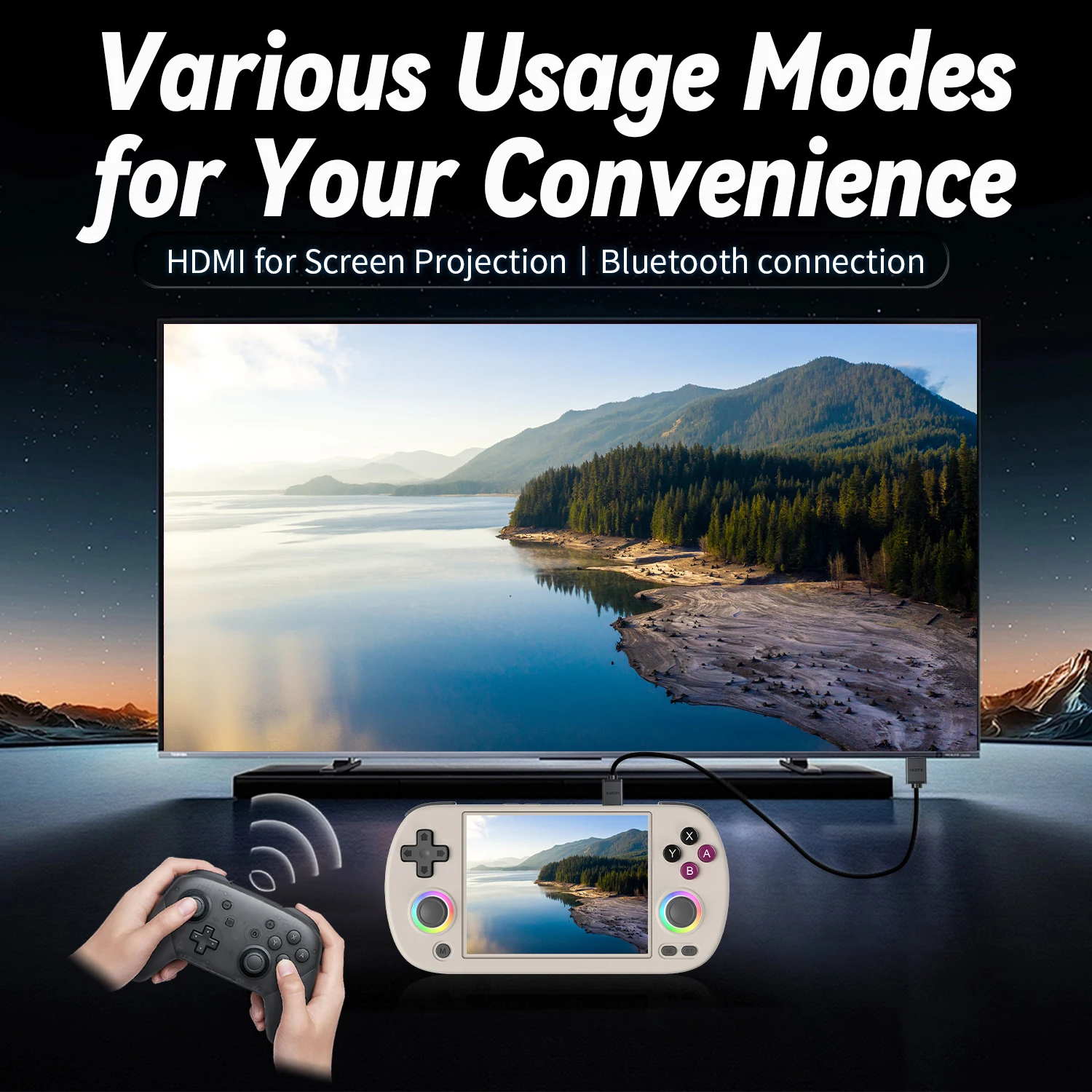 ANBERNIC RG40XX H Handheld Game Console Linux 64-bit System