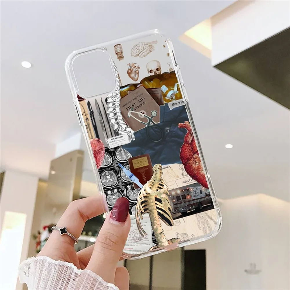 thumbnail image 1 of Funda de teléfono de Anatomía Humana médica, cubierta transparente para Iphone 15, 11, 13, 14 Pro Max, 7, 8 Plus, X, Xr, Xs Max, Se2020, 12mini, 1 of 5