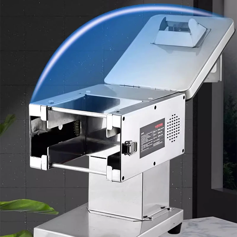 Electric Meat Cutter Machine Raw Meat Slicer Blade Stainless Steel 750W 220V Fast Slicing Speeds Versatile Applications Easy 6